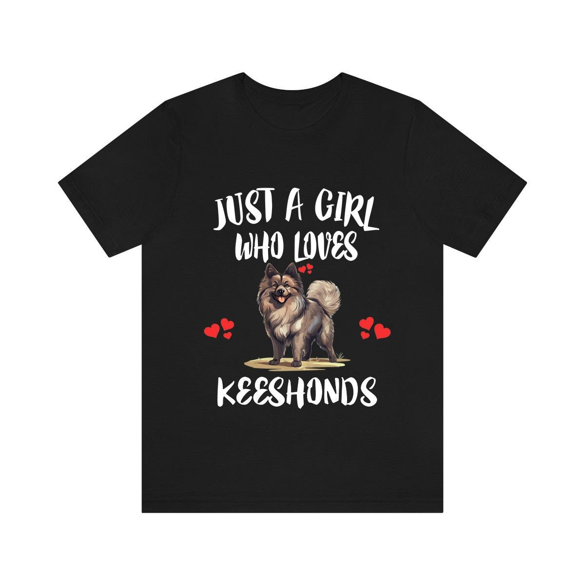 Just A Girl Who Loves Keeshonds Dogs Shirt, Dog Lover Shirt, Keeshond Dog, Animal Toddler Infant Kids Gift T-Shirt Image 1