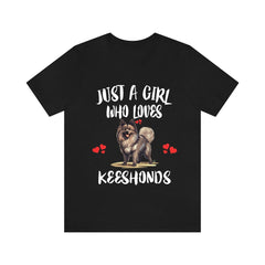 Just A Girl Who Loves Keeshonds Shirt - Keeshond print design