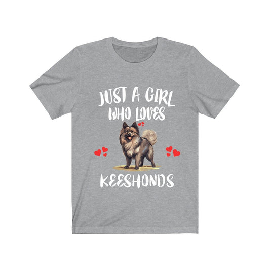Just A Girl Who Loves Keeshonds Shirt - Keeshond print design