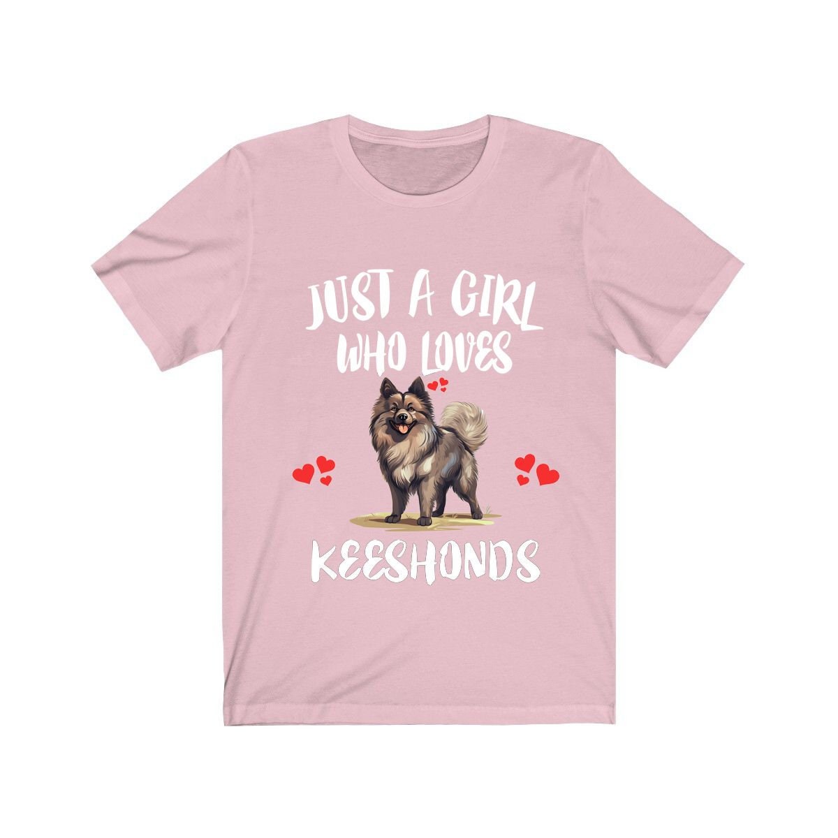 Just A Girl Who Loves Keeshonds Dogs Shirt, Dog Lover Shirt, Keeshond Dog, Animal Toddler Infant Kids Gift T-Shirt Image 4