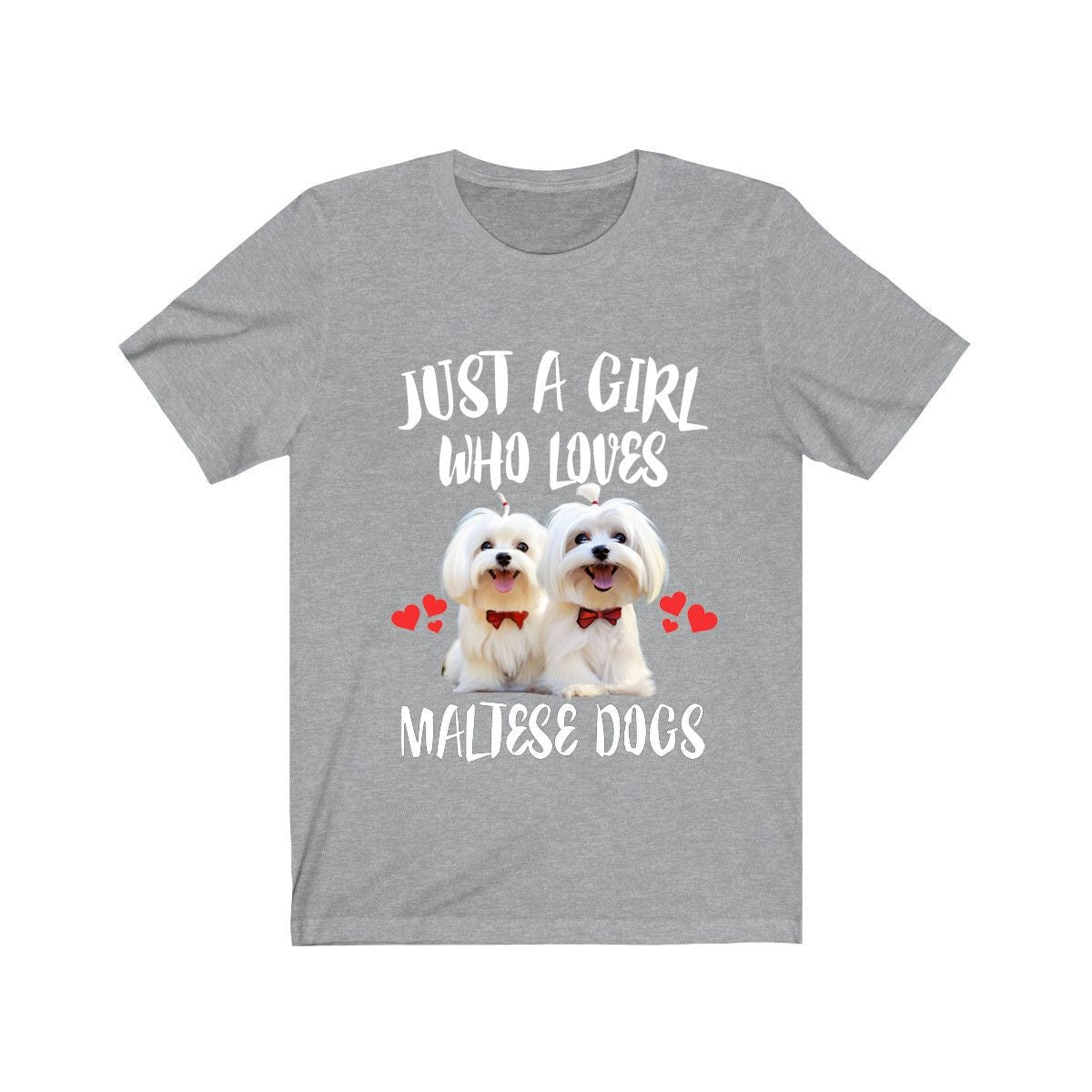 Just A Girl Who Loves Maltese Dogs Shirt, Dog Lover Shirt, Maltese Dog, Animal Toddler Infant Kids Gift T-Shirt Image 3