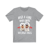 Just A Girl Who Loves Maltese Dogs Shirt, Dog Lover Shirt, Maltese Dog, Animal Toddler Infant Kids Gift T-Shirt Image 3