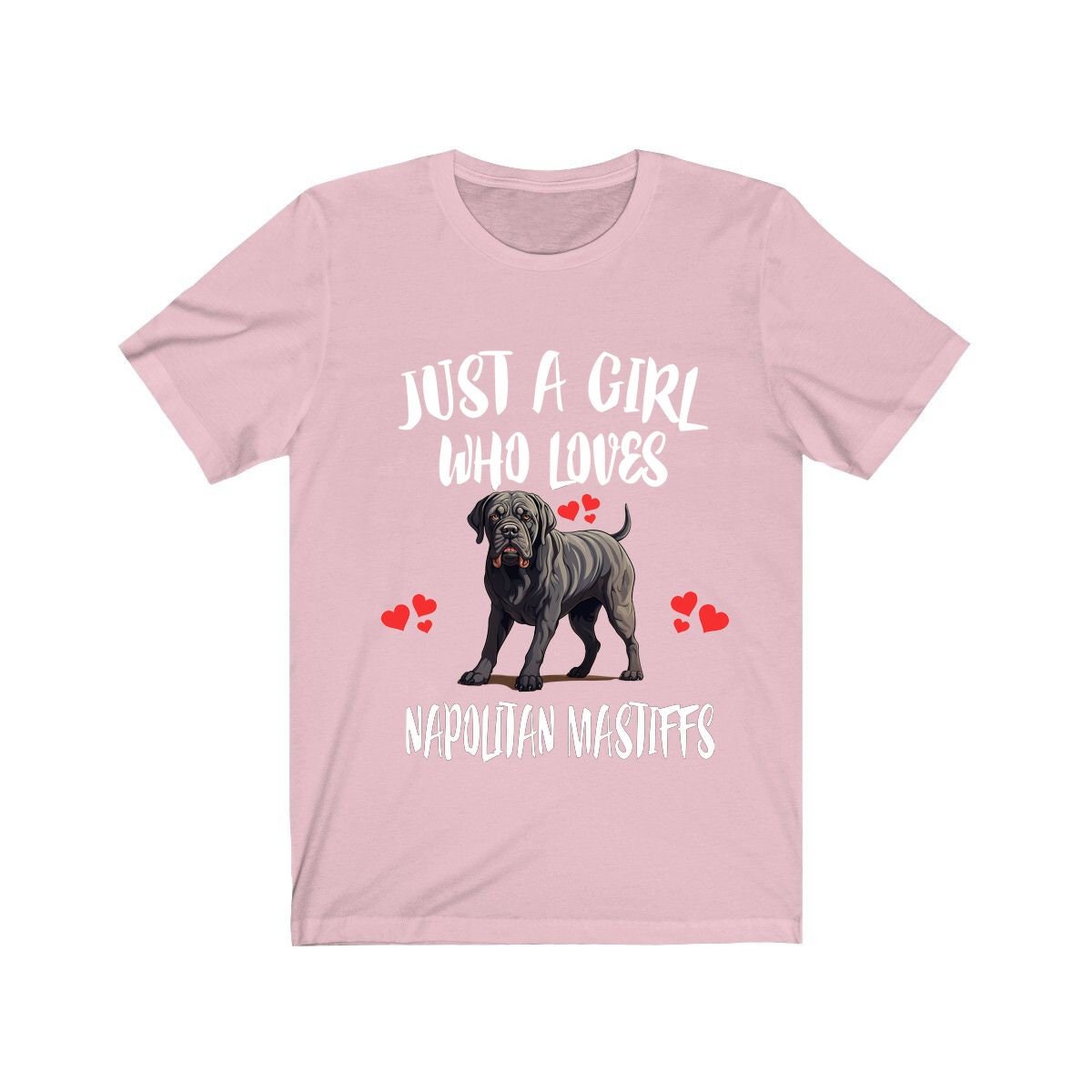 Just A Girl Who Loves Napolitan Mastiffs Dogs Shirt, Dog Lover Shirt, Mastiff Dog, Animal Toddler Infant Kids Gift T-Shirt Image 4