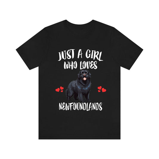 Just A Girl Who Loves Newfoundlands Shirt - Newfoundland print design