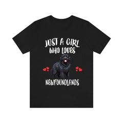 Just A Girl Who Loves Newfoundlands Shirt - Newfoundland print design