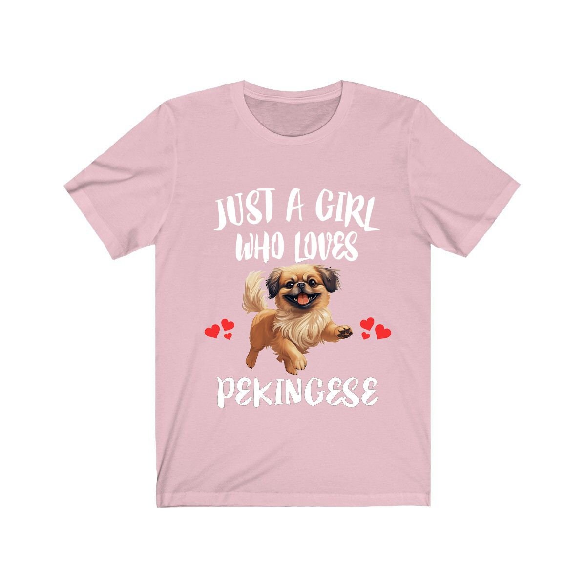 Just A Girl Who Loves Pekingese Dogs Shirt, Dog Lover Shirt, Pekingese Dog, Animal Toddler Infant Kids Gift T-Shirt Image 4