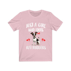 Just A Girl Who Loves Rat Terriers Dogs Shirt - Rat Terrier print design