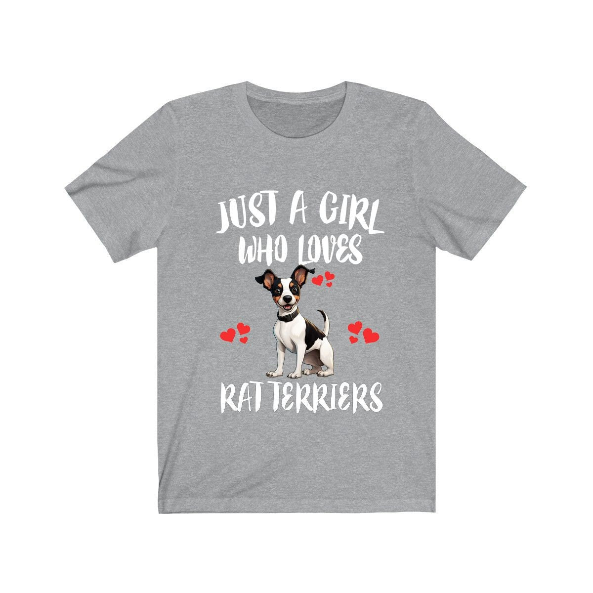 Just A Girl Who Loves Rat Terriers Dogs Shirt, Dog Lover Shirt, Rat Terrier Dog, Animal Toddler Infant Kids Gift T-Shirt Image 3