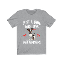 Just A Girl Who Loves Rat Terriers Dogs Shirt - Rat Terrier print design