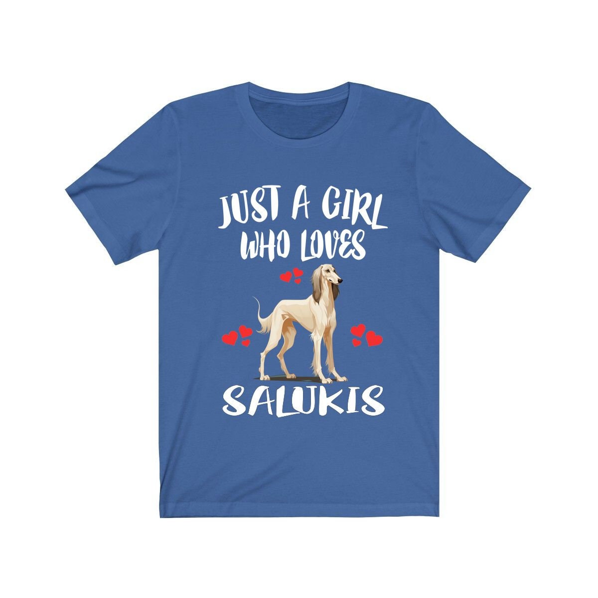 Just A Girl Who Loves Salukis Dogs Shirt, Dog Lover Shirt, Saluki Dog, Animal Toddler Infant Kids Gift T-Shirt Image 3