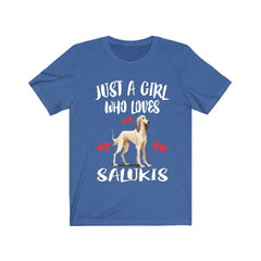 Just A Girl Who Loves Salukis Dogs Shirt - Saluki print design