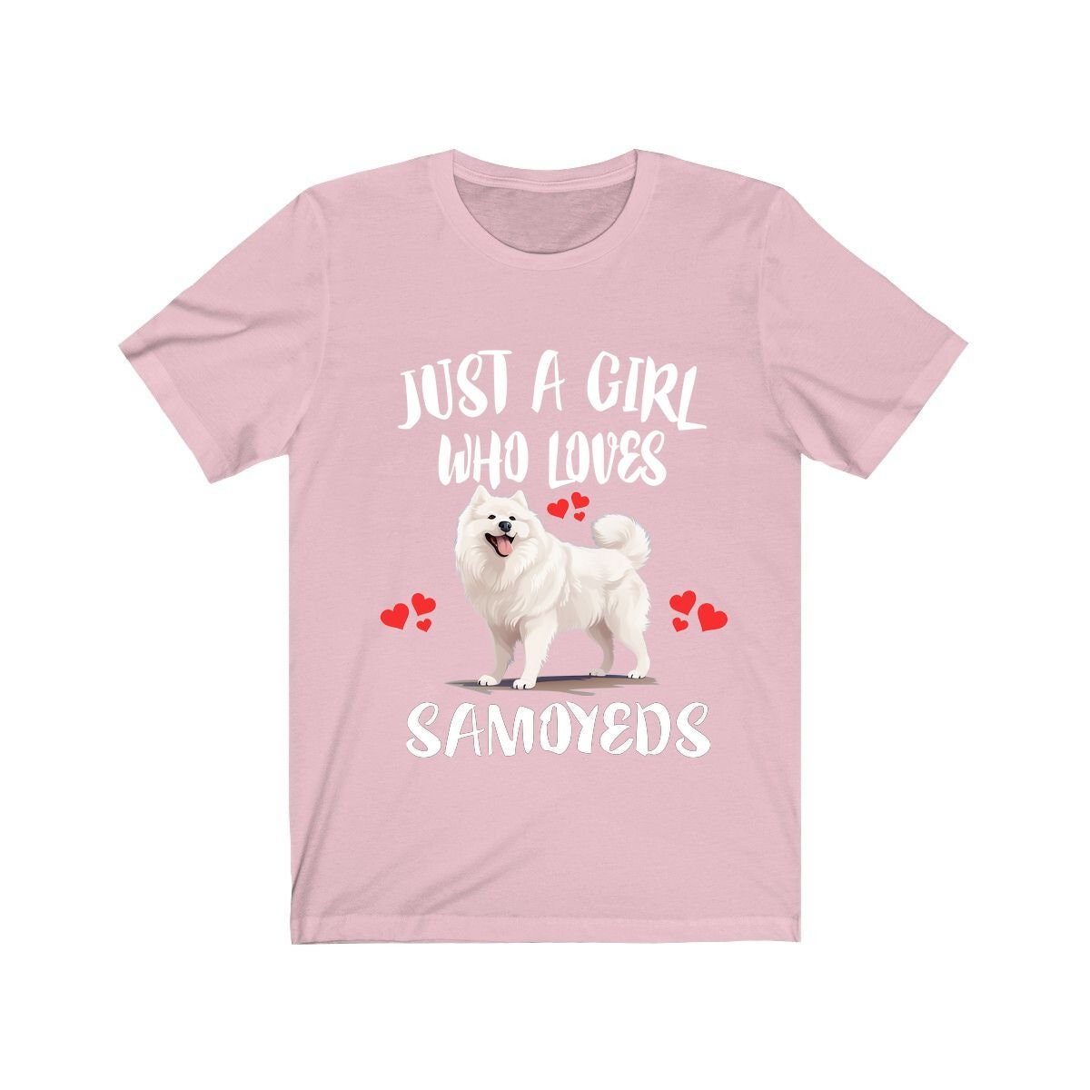Just A Girl Who Loves Samoyeds Dogs Shirt, Dog Lover Shirt, Samoyed Dog, Animal Toddler Infant Kids Gift T-Shirt Image 3