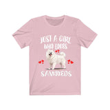 Just A Girl Who Loves Samoyeds Dogs Shirt, Dog Lover Shirt, Samoyed Dog, Animal Toddler Infant Kids Gift T-Shirt Image 3
