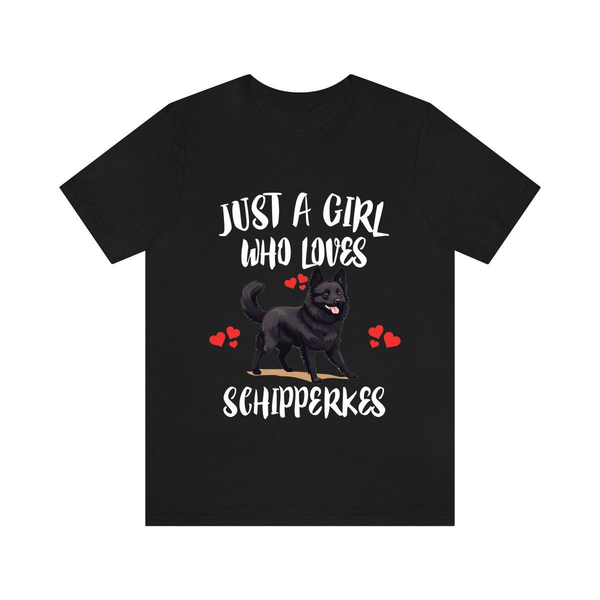 Just A Girl Who Loves Schipperkes Dogs Shirt, Dog Lover Shirt, Schipperke Dog, Animal Toddler Infant Kids Gift T-Shirt Image 2