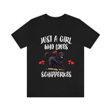 Just A Girl Who Loves Schipperkes Dogs Shirt, Dog Lover Shirt, Schipperke Dog, Animal Toddler Infant Kids Gift T-Shirt Image 2