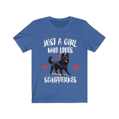 Just A Girl Who Loves Schipperkes Dogs Shirt - Schipperke print design