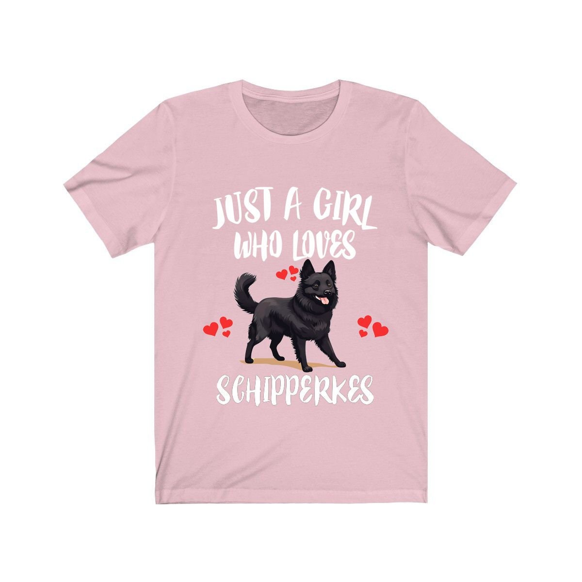 Just A Girl Who Loves Schipperkes Dogs Shirt, Dog Lover Shirt, Schipperke Dog, Animal Toddler Infant Kids Gift T-Shirt Image 4