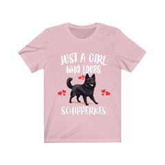 Just A Girl Who Loves Schipperkes Dogs Shirt - Schipperke print design