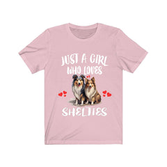 Just A Girl Who Loves Shelties Dogs Shirt - Sheltie print design