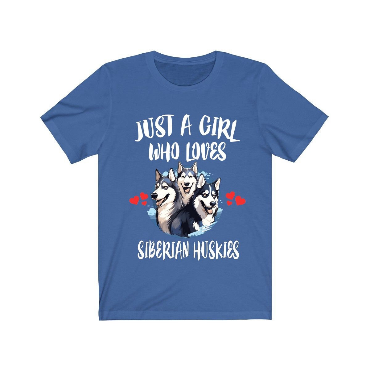 Just A Girl Who Loves Siberian Huskies Dogs Shirt, Dog Lover Shirt, Siberian Husky Dog, Animal Toddler Infant Kids Gift T-Shirt Image 2