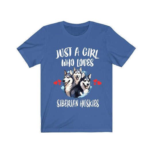 Just A Girl Who Loves Siberian Huskies Shirt - Siberian Husky print design