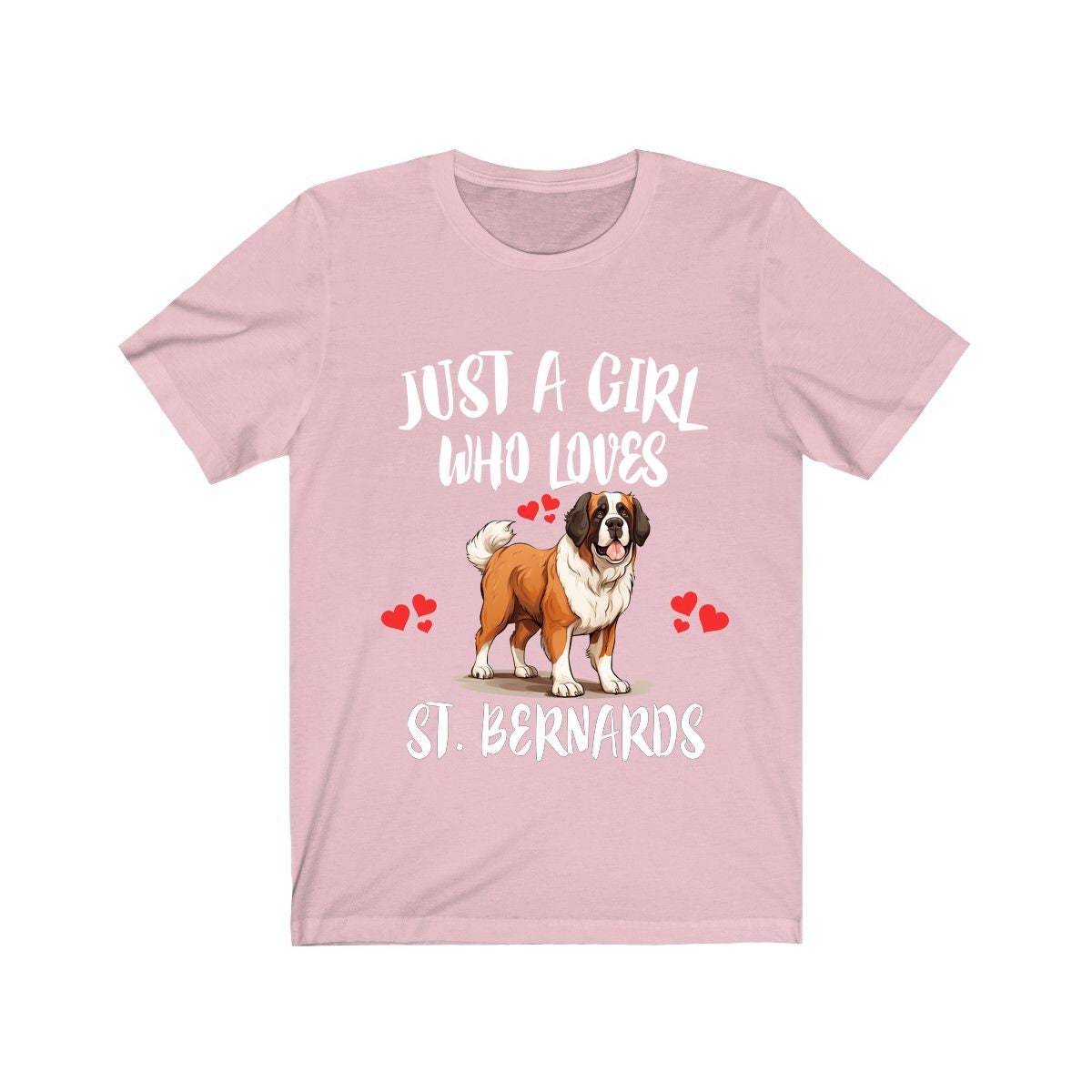 Just A Girl Who Loves St. Bernards Dogs Shirt, Dog Lover Shirt, St. Bernard Dog, Animal Toddler Infant Kids Gift T-Shirt Image 2