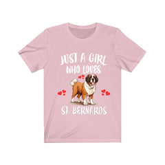 Just A Girl Who Loves St Bernards Dogs Shirt - St Bernard print design