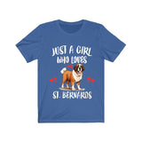 Just A Girl Who Loves St. Bernards Dogs Shirt, Dog Lover Shirt, St. Bernard Dog, Animal Toddler Infant Kids Gift T-Shirt Image 4