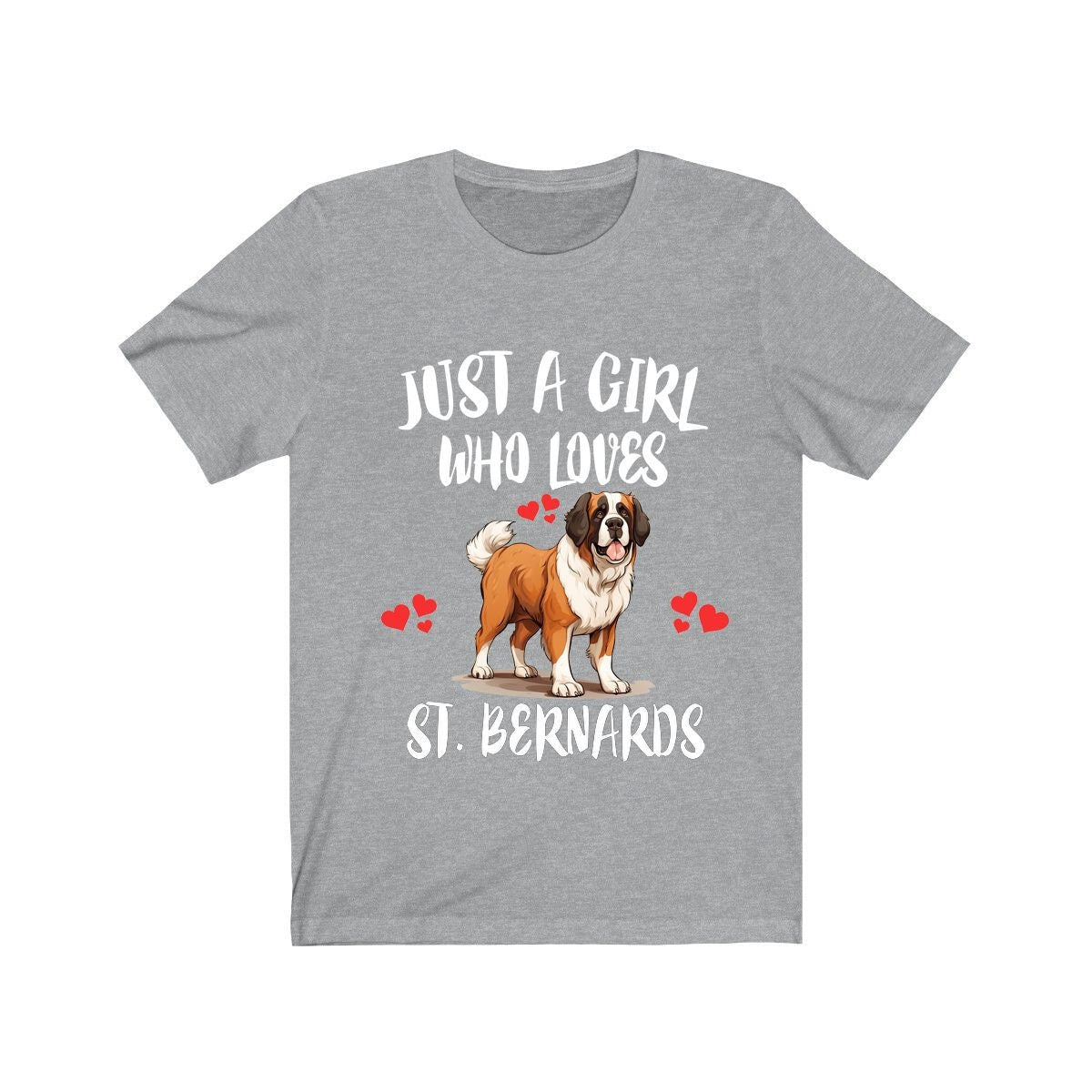Just A Girl Who Loves St. Bernards Dogs Shirt, Dog Lover Shirt, St. Bernard Dog, Animal Toddler Infant Kids Gift T-Shirt Image 3