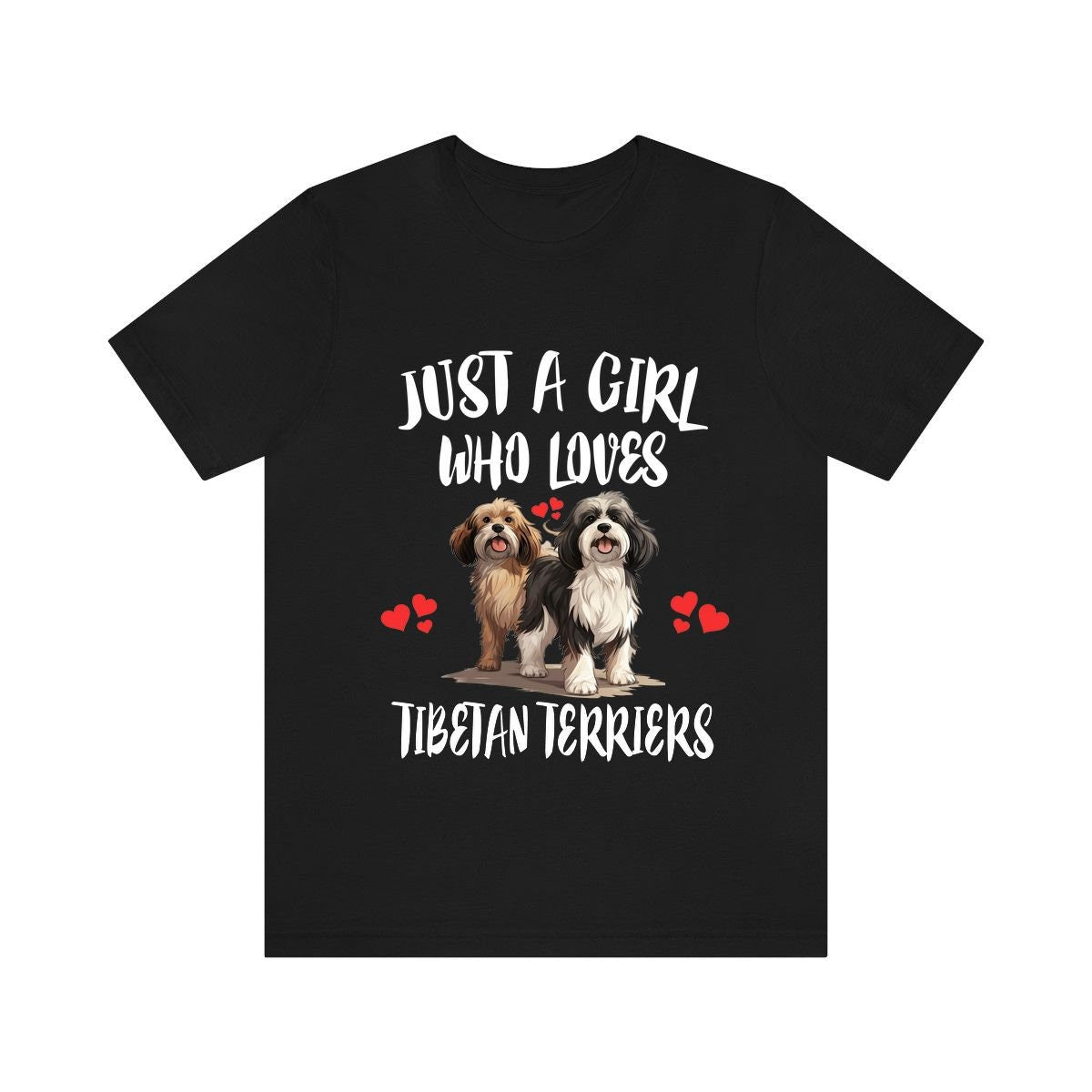 Just A Girl Who Loves Tibetan Terriers Dogs Shirt - Tibetan Terrier print design