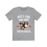 Just A Girl Who Loves Tibetan Terriers Dogs Shirt, Dog Lover Shirt, Tibetan Terrier Dog, Animal Toddler Infant Kids Gift T-Shirt Image 1