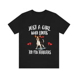 Just A Girl Who Loves Toy Fox Terriers Dogs Shirt, Dog Lover Shirt, Toy Fox Terrier Dog, Animal Toddler Infant Kids Gift T-Shirt Image 2