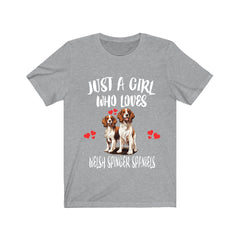 Just A Girl Who Loves Welsh Springer Spaniels Shirt - Welsh Springer Spaniel print design