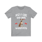 Just A Girl Who Loves Whippets Dogs Shirt, Dog Lover Shirt, Whippet Dog, Animal Toddler Infant Kids Gift T-Shirt Image 4