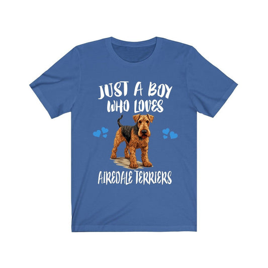 Just A Boy Who Loves Airedale Terriers Shirt - Airedale Terrier print design