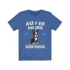 Just A Boy Who Loves Boston Terriers Shirt - Boston Terrier print design