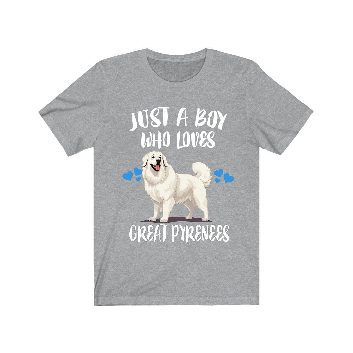Just A Boy Who Loves Great Pyrenees Dogs Shirt, Great Pyrenees Dog Lover Shirt, Dog Shirt, Great Pyrenees Owner Gift Adult Kids T-Shirt Image 4