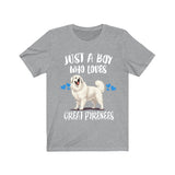 Just A Boy Who Loves Great Pyrenees Dogs Shirt, Great Pyrenees Dog Lover Shirt, Dog Shirt, Great Pyrenees Owner Gift Adult Kids T-Shirt Image 4