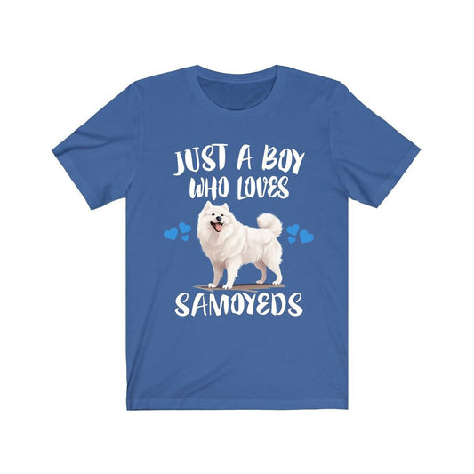 Just A Boy Who Loves Samoyeds Dogs Shirt - Samoyed print design