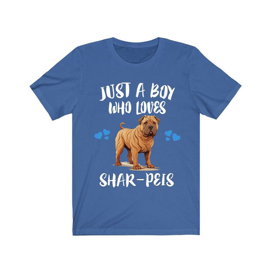Just A Boy Who Loves Shar Peis Dogs Shirt - Shar-Pei print design