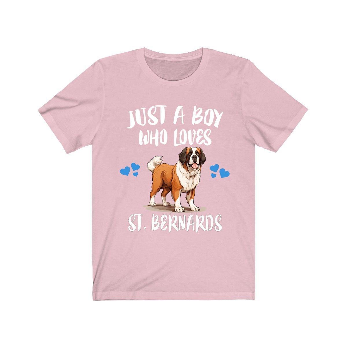 Just A Boy Who Loves St. Bernards Dogs Shirt, Dog Lover Shirt, St. Bernard Dog, Animal Toddler Infant Kids Gift T-Shirt Image 4