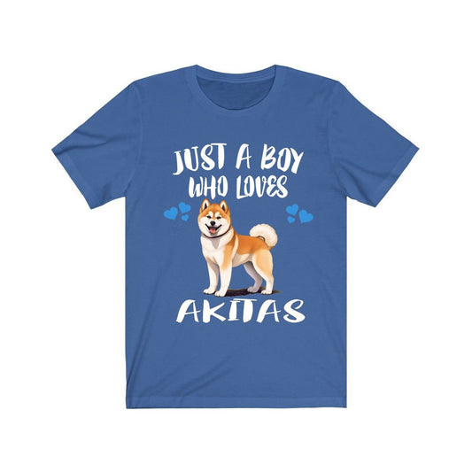 Just A Boy Who Loves Akitas Shirt - Akita print design