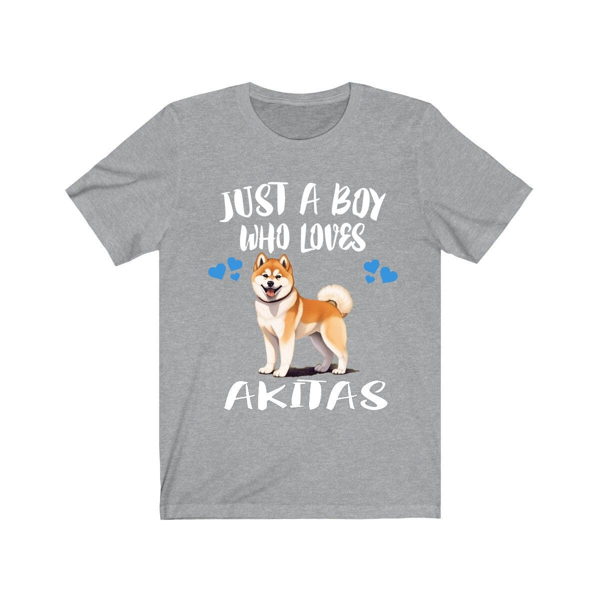 Just A Boy Who Loves Akitas Shirt, Dog Lover Shirt, Akita Dog, Animal Toddler Infant Kids Gift T-Shirt Image 3
