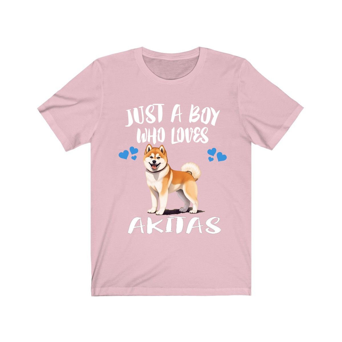 Just A Boy Who Loves Akitas Shirt, Dog Lover Shirt, Akita Dog, Animal Toddler Infant Kids Gift T-Shirt Image 4