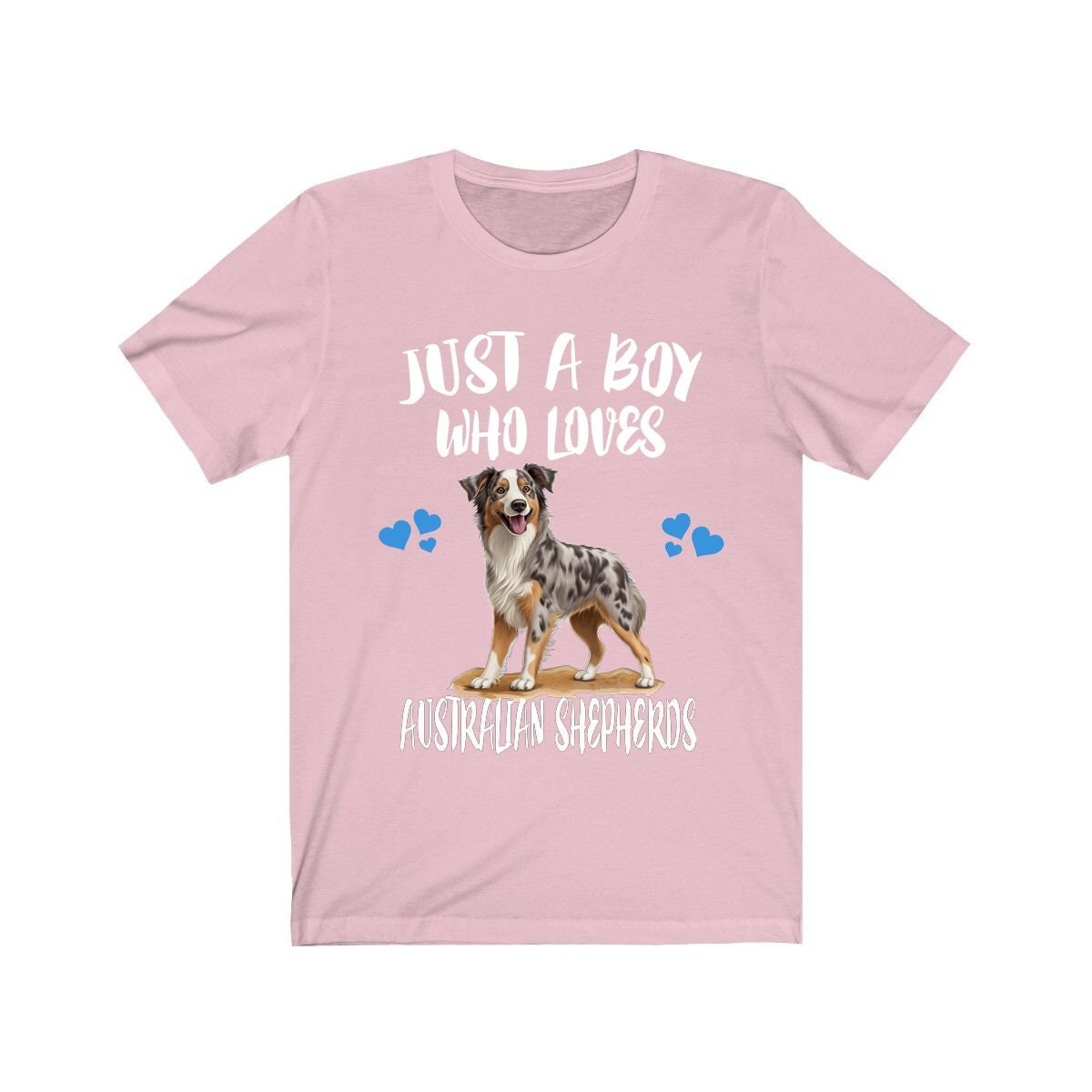 Just A Boy Who Loves Australian Shepherds Shirt, Dog Lover Shirt,  Australian Shepherd Dog, Animal Toddler Infant Kids Gift T-Shirt Image 2