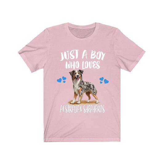 Just A Boy Who Loves Australian Shepherds Shirt - Australian Shepherd print design