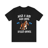 Just A Boy Who Loves Basset Hounds Shirt, Dog Lover Shirt, Basset Hound Dog, Animal Toddler Infant Kids Gift T-Shirt Image 2