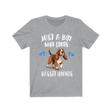 Just A Boy Who Loves Basset Hounds Shirt, Dog Lover Shirt, Basset Hound Dog, Animal Toddler Infant Kids Gift T-Shirt Image 1