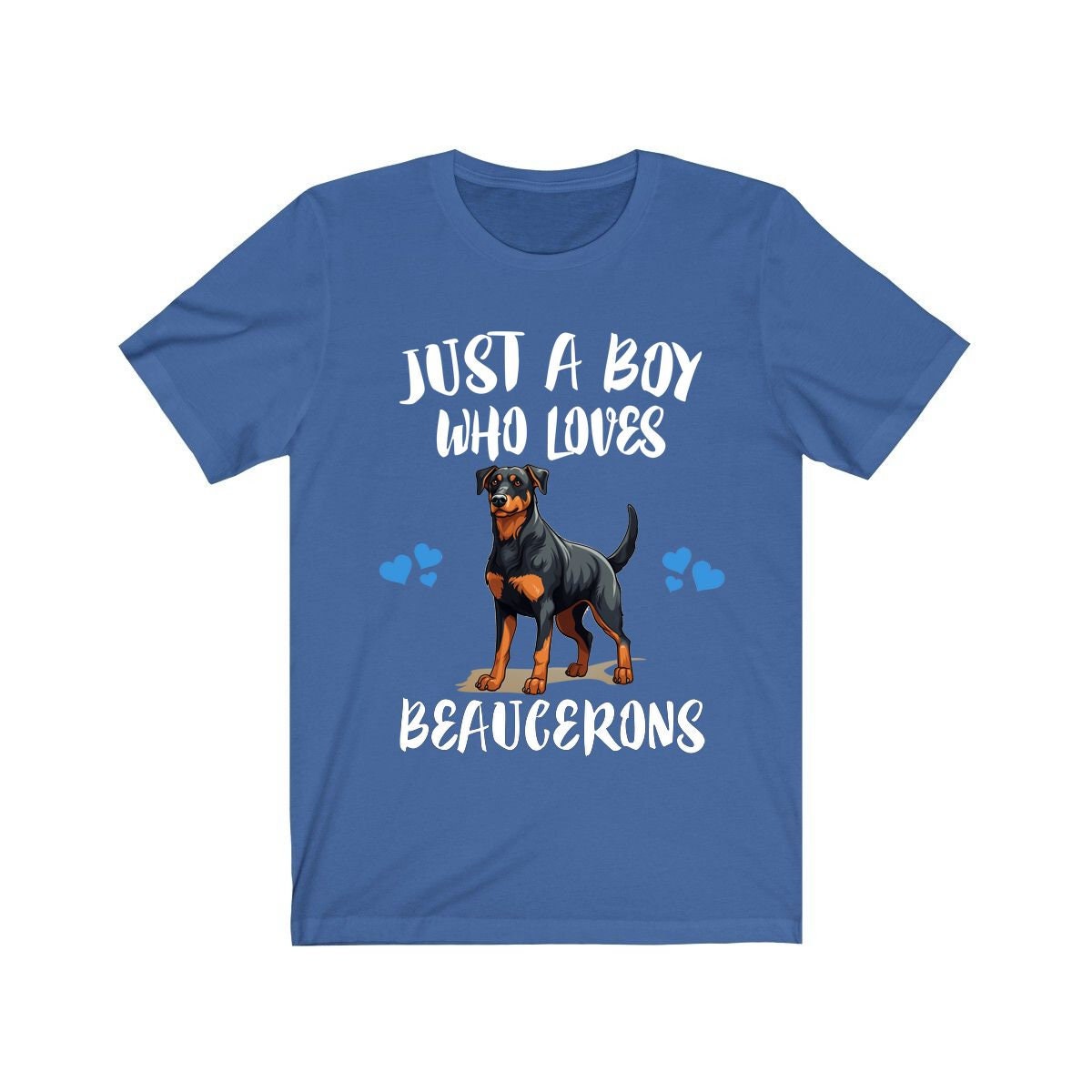 Just A Boy Who Loves Beaucerons Shirt, Dog Lover Shirt, Beauceron Dog, Animal Toddler Infant Kids Gift T-Shirt Image 3