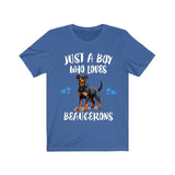 Just A Boy Who Loves Beaucerons Shirt, Dog Lover Shirt, Beauceron Dog, Animal Toddler Infant Kids Gift T-Shirt Image 3